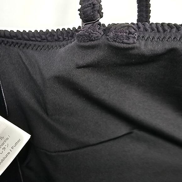 J. Crew Womans size XXL Scrunchie Sweetheart Convertible Bikini Top Black NEW - Picture 4 of 8